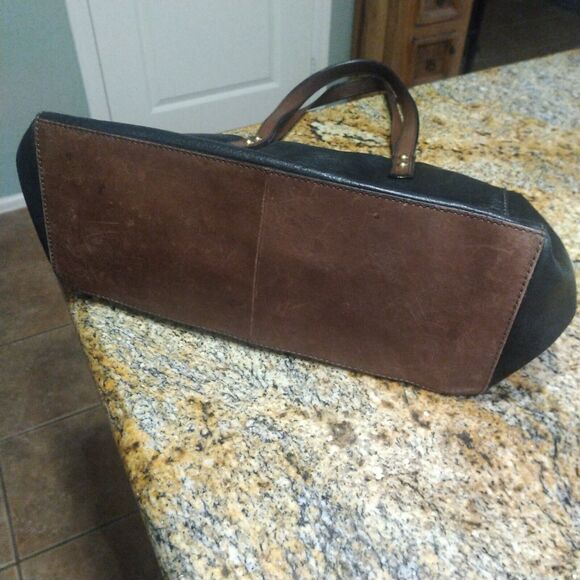 Fossil Black and Brown Pebble Leather Women's Tote Shoulder Bag - Picture 6 of 16